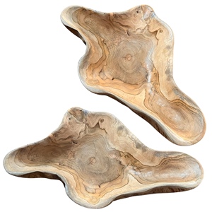 Ensemble de vaisselle en racine de teck de qualité supérieure WTH029, artisanal, en bois massif, finition naturelle moderne, parfait pour une salle à manger élégante, garantie 3 mois - Product Image 6