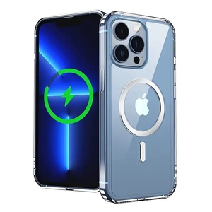 Antichoc Transparent Magnétique Sans Fil De Charge TPU PC Couverture Arrière pour <span class=keywords><strong>Apple</strong></span> pour iPhone 11 12 12 14 15 16 17 Pro Max Cas - Product Image 2