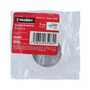 Scatola con 10 unità manico circolare da incasso n. 4 finitura cromata opaca - Product Image 4