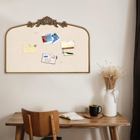 Tableau d'affichage mural personnalisé en feutre non tissé, style Art Déco rétro, avec cadre cintré et crochets métalliques pour photos, marque BOLIDE