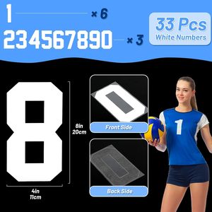 33 Pcs <strong>Iron</strong> <strong>on</strong> Numbers for Clothing 8 Inch Heat <strong>Transfer</strong> 0 to 9 Jersey Large <strong>Iron</strong> <strong>on</strong> Numbers for Jersey White <strong>Iron</strong> Number - Product Image 2