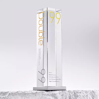 Trophée en cristal personnalisé, médaille en métal, simple et élégante, récompense créative pour employé de l'année, souvenir pour réunion annuelle