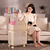Sac de transport pour animaux de compagnie 2 en 1 transparent 2023, valise transparente, sac à dos pour animaux de compagnie, valise de voyage à roulettes
