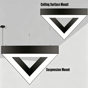 Sistema de Iluminación LED Triangular Personalizado, Lámpara de Techo Suspendida para Gimnasios, Oficinas, Centros Comerciales y Proyectos - Product Image 3