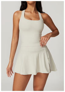 Ginnastica Fitness Slim abbigliamento sportivo da donna gilet elegante Yoga gonna da Golf da donna Set di gonna da <span class=keywords><strong>Tennis</strong></span> - Product Image 2