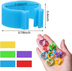 Plastic Kleurrijke Genummerd Kip Identificatie Been Bands Gevogelte Been Bands Clip Op Been Ringen Voor Kip Gans Gamefowl Turkije - Product Image 2