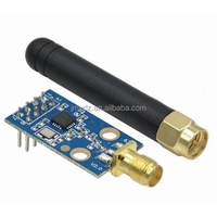 Module sans fil CC1101 433M pour transmission et réception de données avec antenne SMA à gain accru et antenne à tige en caoutchouc