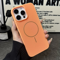 Coque magnétique fine à dissipation thermique et ventilation pour iPhone 17, étui anti-chute ultra-fin en PC mat pour Apple 16/15