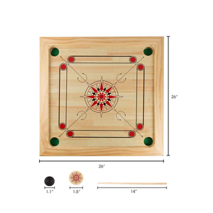 <span class=keywords><strong>Gioco</strong></span> da Tavolo Carrom Vintage <span class=keywords><strong>in</strong></span> Legno per Famiglia e Attività all'Aperto - Product Image 5