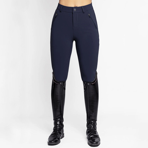 Top Quality Tech Riding Leggings Anti Slip Jodhpurs With Two Zipper Pockets Sports Ladies <strong>Fleece</strong> Equestrian Breeches - Product Image 3