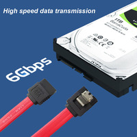 Cable de Transferencia de Datos SATA para Discos Duros, Cable de Puerto Serial para Unidades de Estado Sólido SATA, 6GB, Venta al Por Mayor
