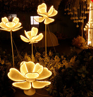 Nouvelle Décoration Florale Géante LED Blanche Chaude pour Mariage et Usage Domestique AC220V Certifiée IP44