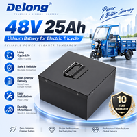 Batterie lithium-ion 48V 25Ah pour moto électrique, scooter électrique, vélo électrique, véhicule à deux roues, batterie rechargeable avec BMS
