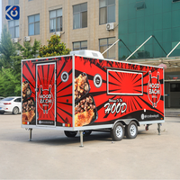 CAMPTRL Nouvelle remorque de restauration de type conteneur pour café, burgers, frites, glaces, BBQ, chariot mobile de vente de hot-dogs