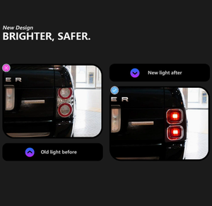 AURON Land Rover Range Rover 2002-2012 LED Retrofit Red <b>Plug</b> & Play 12V 36W 6000K 6000 Lumens Tail <b>Lights</b> 1 Year Warranty - Product Image 3