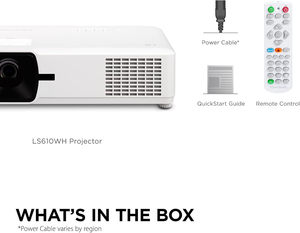 Proyector LED WXGA LS610WH de 4000 Lúmenes con Corrección Trapezoidal Horizontal/Vertical, Ajuste en 4 Esquinas y Control LAN para Hogar y Oficina - Product Image 3