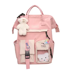 Marksman Factory Cheap Fashion Large Capacity Korean Style School Bags For Girls Casual Waterproof Kawaii Backpack