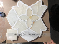Prix de la mosaïque de lanternes arabesques en onyx, mosaïque de lanternes en pierre d'onyx blanc translucide découpée au jet d'eau