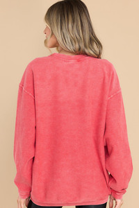 Personalizzato Vintage girocollo maglione di natale di lusso pianura <span class=keywords><strong>oversize</strong></span> spalla scesa cotone rosso velluto a coste con cappuccio <span class=keywords><strong>felpa</strong></span> con cappuccio - Product Image 3