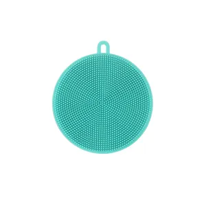 High quality Reusable antibacterial multifunctional dish scrubber cleaning food Grade silicone kitchen Sponges