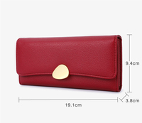 Dompet kustom wanita, tas genggam klasik lipat tiga kali lipat kualitas tinggi