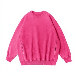 Sweat-shirt à capuche surdimensionné en molleton 100% coton, col rond, manches longues, couleur unie, avec poche, unisexe, streetwear d'hiver - Product Image 3