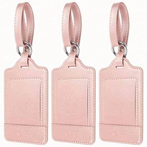ชุดแท็กติดกระเป๋าหนังแท้กันขโมยและซองใส่พาสปอร์ต RFID ลายตัวอักษร พร้อมจำหน่าย อุปกรณ์เสริมสำหรับการเดินทาง - Product Image 4