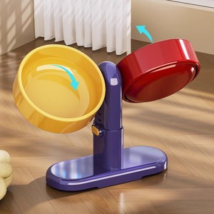 Bol double pour animaux de compagnie, station d'alimentation réglable avec ventouse, surélevé, antidérapant, pour chats et chiens - Product Image 3