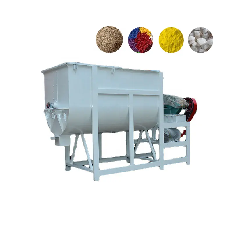 CE Certificated Feed Processing Machine powder grain fodder mixing machine grinder horizontal Grain mixer machines for chicken