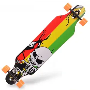 Chất Lượng Cao Tùy Chỉnh Gỗ Maple Longboard Hoàn Thành Patineta Inline Surfskate Board