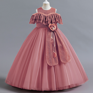 2025 Vestido largo <span class=keywords><strong>de</strong></span> tul hinchado para niños traje <span class=keywords><strong>de</strong></span> niña <span class=keywords><strong>de</strong></span> las flores vestido nuevo <span class=keywords><strong>de</strong></span> princesa para niñas vestido <span class=keywords><strong>de</strong></span> rendimiento elegante transfronterizo - Product Image 3