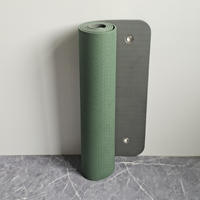 Tapis de yoga Pilates en TPE personnalisé avec logo, trou de suspension et œillet, épaisseur 6mm/8mm, longueur 183cm, œillet de suspension, pliable pour la gym