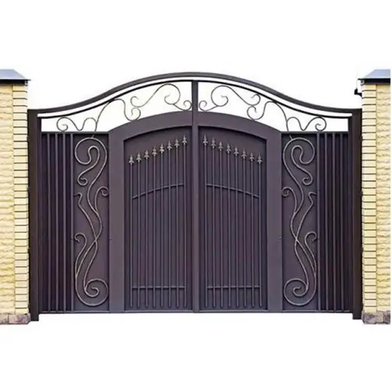 Low price patio electric door cast aluminum gate sliding decorative iron gate