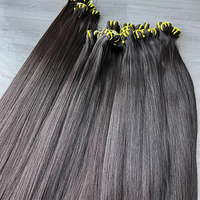 Vendor Rambut Manusia GDY 100% Asli, Bundel Rambut Virgin Lurus Alami, Kutikula Tertata Rapi, Tidak Rontok, Bundel Rambut Vietnam 12A