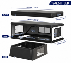 Descuento por Volumen: Carcasa de Camioneta y Tienda de Techo para F150, Silverado, RAM 1500, Tacoma, <span class=keywords><strong>Gladiator</strong></span> - Product Image 6