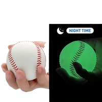Balle de baseball et de softball en PVC qui brille dans le noir, balle lumineuse pour les jeux nocturnes en plein air, balle d'entraînement OEM