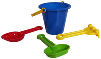 Ensemble d'outils de jardinage 6 pièces, ensemble de seaux de plage pour enfants, outils de creusement de sable, jouets d'été pour nourrissons et tout-petits