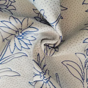 可定制柔软亲肤弹力针织提花绗缝床上用品家纺面料