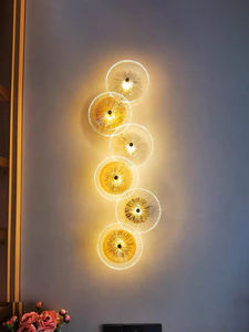 デザイナーアートラグジュアリーLEDウォールランプクリエイティブ装飾グリッドランプヴィラリビングルーム用階段 & ソファ背景壁 - Product Image 2