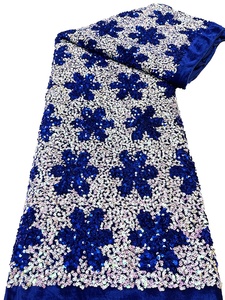 Vải Ren Nhà Máy Vải Cô Dâu Co Giãn Hạt Thêu Sang Trọng Vải <span class=keywords><strong>Sequin</strong></span> Nhung Có Thể Đảo Ngược - Product Image 4