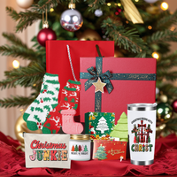 Lunaire Unique Chrétien Noël Coffret Cadeau Papier Rouge Logo Personnalisé Boîte Cadeau pour Femmes Église Vacances Joyeux Noël