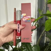 Kit Lèvres Personnalisé 2 Pièces avec Logo – Gloss et Crayon à Lèvres Marque Privée, Rouge à Lèvres Imperméable Longue Tenue Anti-Bavures