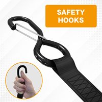 Sangle d'arrimage à cliquet Xstrap 4PK 1 pouce x 15 pieds avec crochets de sécurité pour le contrôle du fret