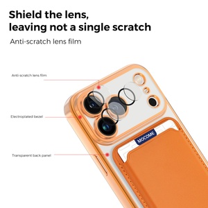เคสโทรศัพท์ใสแบบแม่เหล็กสำหรับใส่บัตรธุรกิจ สำหรับ iPhone 17 12 13 14 15 16 Pro Max 17 Air พร้อมฟิล์มกระจกป้องกันเลนส์ กันกระแทก - Product Image 4
