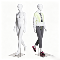 Maniquí de Cuerpo Completo Femenino M070-FT-1 en Pose de Caminata para Exhibición de Ropa Deportiva y Cortavientos en Escaparates