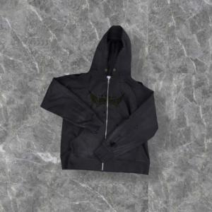 เสื้อฮู้ดดี้ผ้าคอตตอนหนานุ่มแบบซิป สไตล์สตรีทแวร์ ลุควินเทจ ทรงบ็อกซี่ สำหรับผู้ชาย - Product Image 2