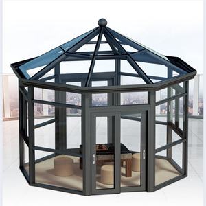 โรงงานราคา Prefab Bioclimatic กระจกนิรภัยและชุด Conservatory Solid หลังคา Sunroom อลูมิเนียมสวนฤดูหนาวสีเขียว House - Product Image 1