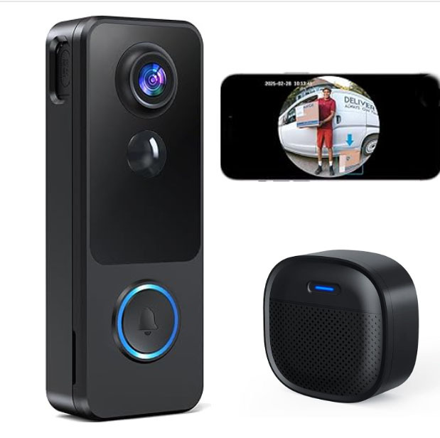 Fast Delivery Security Camera Fisheye 360 Degree 2K IP65 Solar Powered Video Door Phone with Cloudedge App