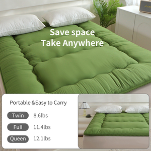 Materasso Futon Tatami in Memory Foam Trapuntato Easyum 137x203cm 152x203cm Full Queen, 200TC, Per Tutte le Stagioni, Lavabile in <span class=keywords><strong>Lavatrice</strong></span>, <span class=keywords><strong>Tappetino</strong></span> per Letto Domestico - Product Image 3