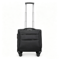 Valise de voyage légère carrée en tissu Oxford noir imperméable, dernière collection